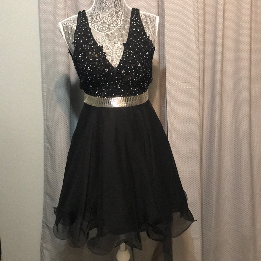 Mari Lee Black Homecoming Dress